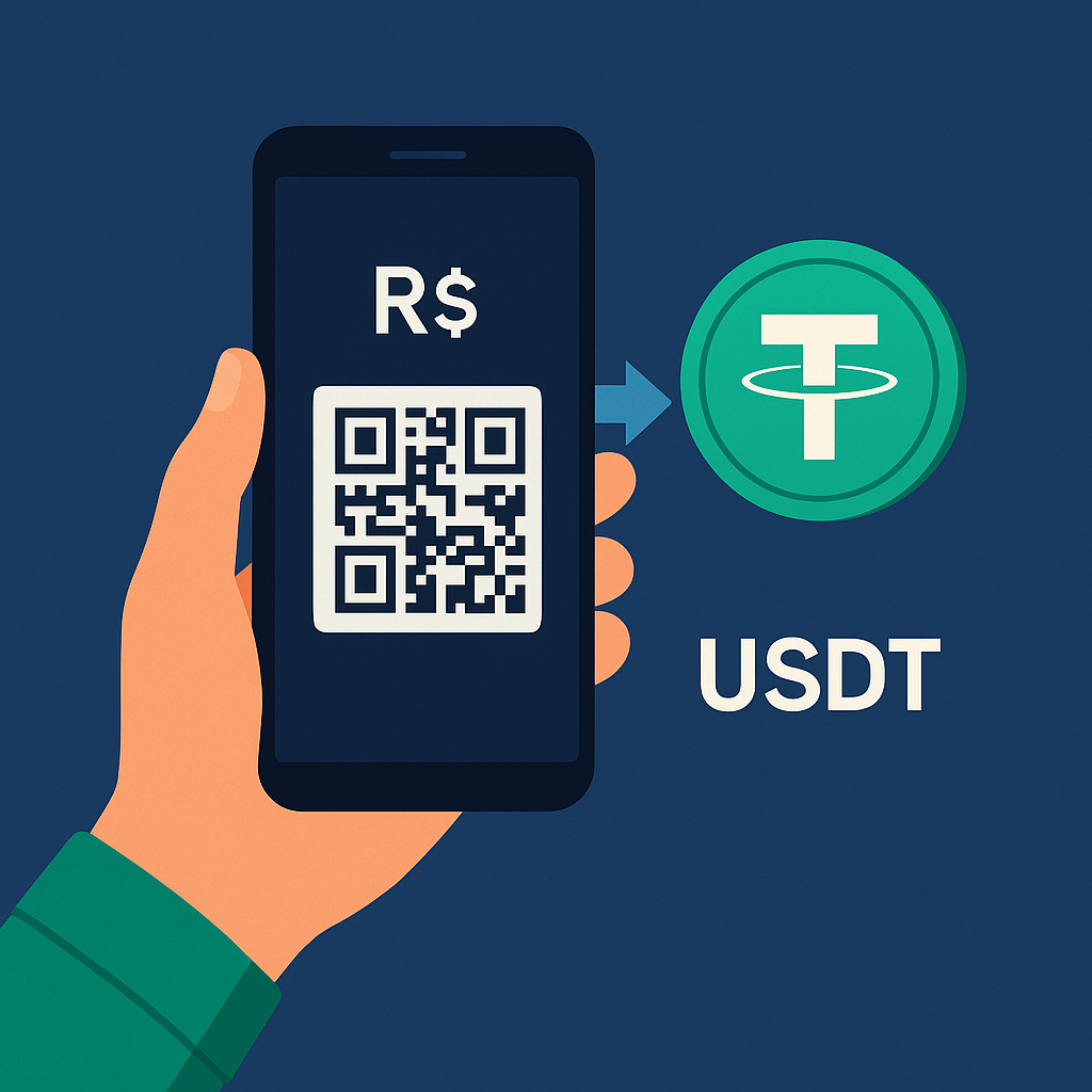 Converta pix para usdt de forma pratica!